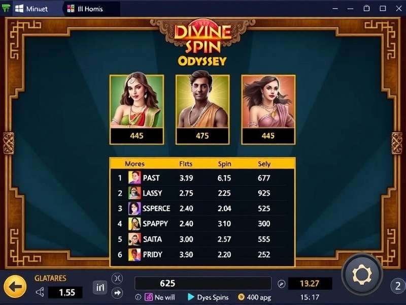 Divine Spin Odyssey multiplayer tournament interface